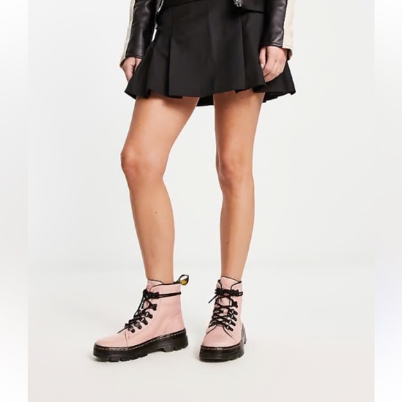 Dr Martens Combs Women Utility Boots Suede Pink Us9 Ankle Casual Moto Grunge - Picture 1 of 12